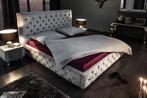 Design tweepersoonsbed PARIS 180x200cm grijs fluweel, Huis en Inrichting, Slaapkamer | Bedden, Ophalen of Verzenden, Nieuw