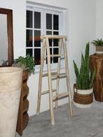 Vouwbare decoratieladder van teakhout – White Wash afwerking, Verzenden, Nieuw
