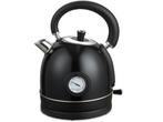 Veiling - MOA Waterkoker Retro - 1,8 Liter - zwart, Nieuw