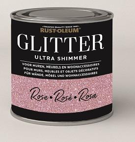 Rust oleum glitterverf ultra glitter shimmer 250 ml, roze,, Doe-het-zelf en Verbouw, Verf, Beits en Lak, Nieuw, Verzenden