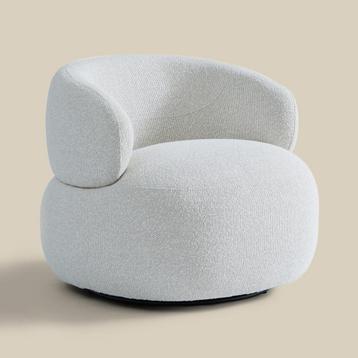 *WOONWINKEL* Draaibare Ronde Fauteuil Creme beschikbaar voor biedingen