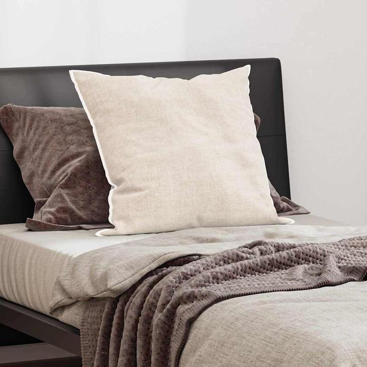 vidaXL Hoofdkussen met kussen Wit 80 x 80 cm Katoen, Huis en Inrichting, Slaapkamer | Beddengoed, Wit, Nieuw, Verzenden