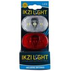 Ikzilight LED fietsverlichtingsset - wit en rood - incl...., Ophalen of Verzenden, Nieuw