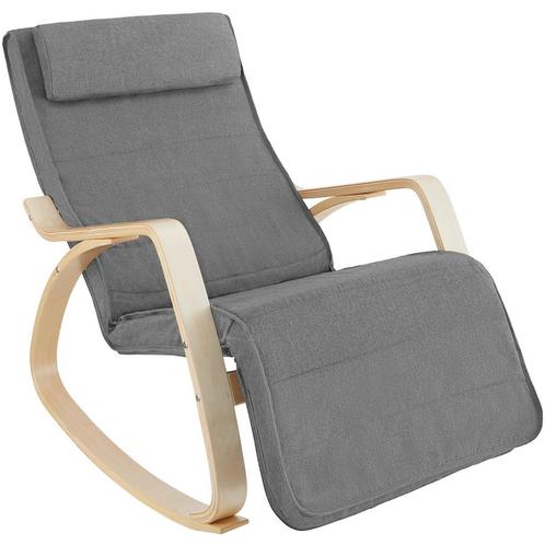 Schommelstoel Onda - lichtgrijs, Huis en Inrichting, Stoelen, Verzenden