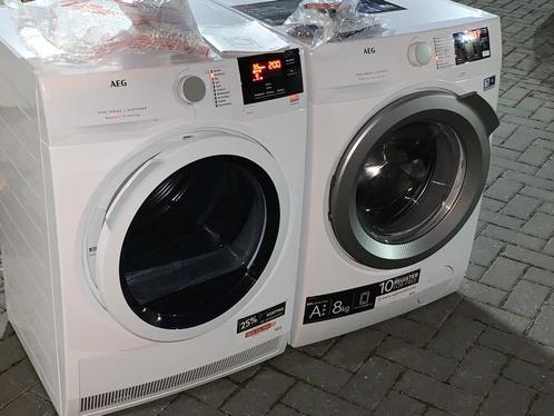 Prachtige AEG 8KG Wasmachine AEG 8KG Warmtepompdroger!, Witgoed en Apparatuur, Wasmachines, Minder dan 85 cm, 1200 tot 1600 toeren