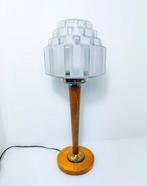 Skyscrapper Building - Tafellamp - Glas, Hout, Antiek en Kunst, Antiek | Lampen