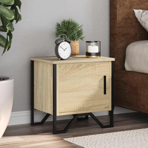 vidaXL Nachtkastjes 2 st 40x30x40 cm spaanplaat sonoma, Huis en Inrichting, Slaapkamer | Nachtkastjes, Nieuw, Minder dan 45 cm