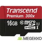Transcend microSDHC 16GB Class 10 UHS-I 300X, Computers en Software, RAM geheugen, Verzenden, Nieuw