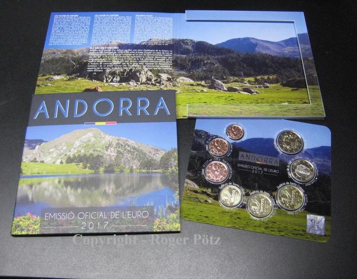 Andorra 3,88 Euro Kms 2017 stempelglanz im Originalbliste..., Postzegels en Munten, Munten | Europa | Euromunten, Verzenden