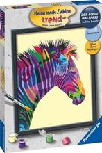 Schilderen op Nummer - Bonte Zebra | Ravensburger - Hobby, Hobby en Vrije tijd, Schilderen, Verzenden, Nieuw