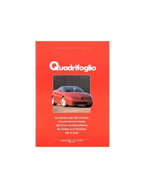 1991 ALFA ROMEO QUADRIFOGLIO MAGAZINE 34 NEDERLANDS, Boeken, Auto's | Folders en Tijdschriften, Alfa Romeo