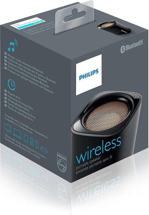 Philips BT100B - Zwart - Bluetooth Speaker, Audio, Tv en Foto, Luidsprekers, Verzenden