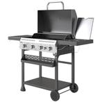 TRUUSK Gasgrill 12 KW 4+1 Brander BBQ Grillwagen Van Roestvr, Tuin en Terras, Houtskoolbarbecues, Verzenden, Nieuw, TRUUSK