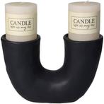 Kaarsenhouder (2) - Aardewerk - Black modern, Antiek en Kunst, Kunst | Designobjecten