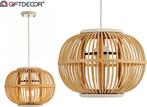 Hanglamp van bamboe | rond | plafond | hout | naturel | 30 x, Huis en Inrichting, Woonaccessoires | Overige, Nieuw