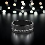 TUNGSTEN RING met METEORIET INLEG. Handgemaakt. Het beste