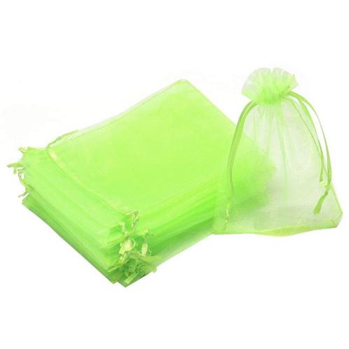 Fako Bijoux® - Organza Zakjes - 7x9cm - Lichtgroen - 50, Diversen, Cadeauverpakkingen, Verzenden