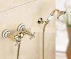 Nostalgische gouden douchekraan muurbevestiging inclusief ha, Doe-het-zelf en Verbouw, Sanitair, Verzenden, Nieuw