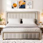 Dubbel Gewatteerd Hydraulisch Bedmet Opbergruimte en Fluweel, Huis en Inrichting, Slaapkamer | Bedden, Verzenden, Nieuw