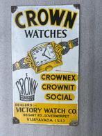 Crown Watches - Reclamebord - Emaille