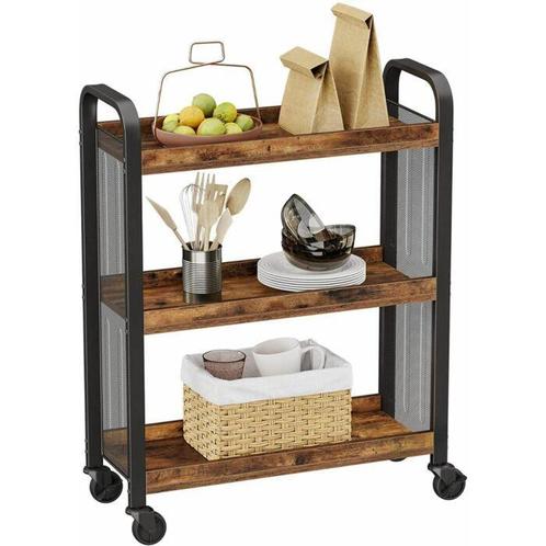 Songmics LRC66BX Serveerkar 3 Niveaus 66x85cm van 49 voor 29, Huis en Inrichting, Keuken | Keukenbenodigdheden, Nieuw, Ophalen of Verzenden