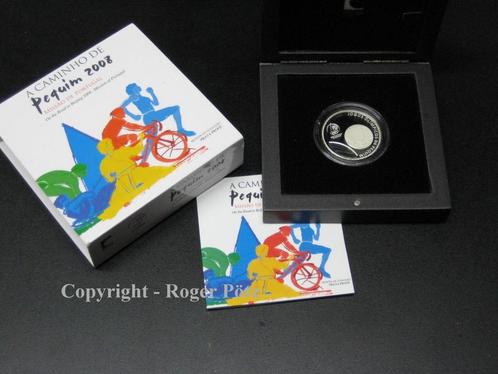 Portugal 2,50 Euro 2008 zilver Pp Olympiade Peking 2008 z..., Postzegels en Munten, Munten | Europa | Euromunten, Verzenden