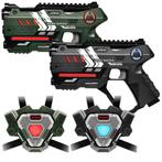 Light Battle Connect Laserguns + 2 Vesten - Groen/Grijs, Kinderen en Baby's, Speelgoed | Buiten | Actiespeelgoed, Ophalen of Verzenden