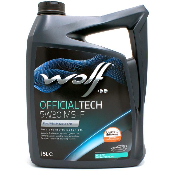 Wolf Officialtech 5W30 MS-F Motorolie 5 Liter, Auto diversen, Onderhoudsmiddelen, Verzenden