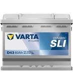Varta Auto accu 12 volt 60 Ah SLI Dynamic type D43, Auto-onderdelen, Accu's en Toebehoren, Ophalen of Verzenden, Nieuw