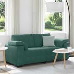 vidaXL Loveseat Sofa Donkergroen 140 cm Fluweel, Huis en Inrichting, Verzenden, Nieuw, Stof