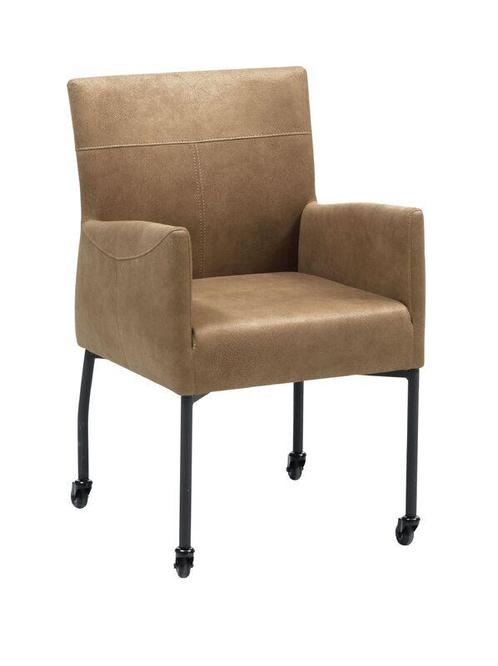 Barola armstoel microvezel zorro-cognac, Huis en Inrichting, Fauteuils, Nieuw, Ophalen of Verzenden