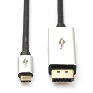 USB C naar DisplayPort kabel | Goobay | 3 meter (8K@60Hz), Computers en Software, Pc- en Netwerkkabels, Nieuw, Verzenden