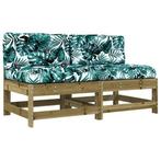 Grenenhouten Loungebanken 2 st. | OP = OP | Outdoor Genie..., Minder dan 75 cm, Ophalen of Verzenden, Minder dan 150 cm, Nieuw