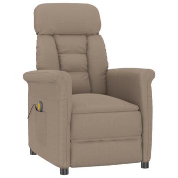 vidaXL Massagestoel Taupe Microfibre Stof beschikbaar voor biedingen