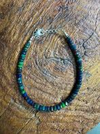 Armband van natuurlijke zwarte facette opalen uit Ethiopië +