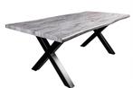 Eettafel WILD 200cm tafelblad 50mm witwashed wild eiken-look, Ophalen of Verzenden, Nieuw