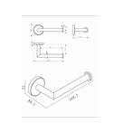 Toiletrolhouder BWS Antonia Met Vaste Arm Geborsteld Messing, Ophalen of Verzenden, Nieuw