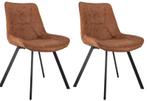 Set van 2 Retro Eetkamerstoelen – Kunstleer & Metaal, Huis en Inrichting, Verzenden, Nieuw