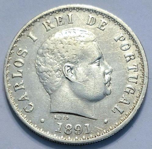 Portugal. D. Carlos I (1889-1908). 500 Reis - 1891 + 1896 +, Postzegels en Munten, Munten | Europa | Niet-Euromunten