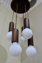 Vintage design houten cascadelamp, Zo goed als nieuw, Hout, Jaren '70, 50 tot 75 cm