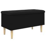 Zwarte Opbergbank - 82cm | Tweedekansje | Schoenenbank, Eenpersoons, Nieuw, 75 tot 100 cm, Ophalen of Verzenden