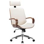 vidaXL Kantoorstoel draaibaar met hoofdsteun kunstleer en, Verzenden, Nieuw