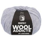 WoolAddicts Respect - 20 ijsblauw - Merino/Alpaca Garen, Ophalen of Verzenden, Nieuw