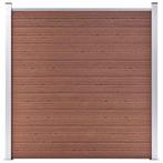 vidaXL Schutting 180x186 cm HKC bruin, Tuin en Terras, Schuttingen, Verzenden, Nieuw, Kunststof, 1 tot 2 meter