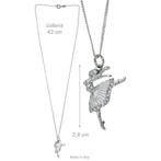 Alista Ballerina Ketting met Zilverkleurig Strass, Verzenden, Nieuw