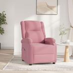 vidaXL Fauteuil elektrisch fluweel roze, Verzenden, Nieuw