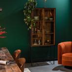*WOONWINKEL* Dutchbone Berlin Houten Vitrinekast Industrieel, Huis en Inrichting, Kasten | Wandmeubels, Verzenden, Nieuw