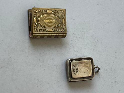 Doos (2) - .925 zilver - Miniatuurfotos, Antiek en Kunst, Antiek | Goud en Zilver