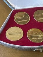 China. Medaille Shanghai Shipyard Reefer Schiff Vergoldet in