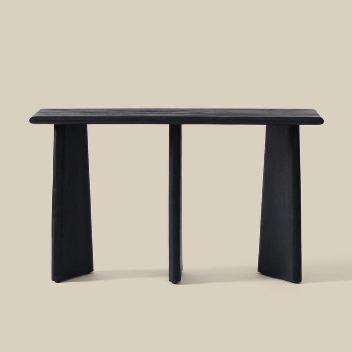 *WOONWINKEL* Sidetable Zwart Hout, Huis en Inrichting, Tafels | Sidetables, Nieuw, Verzenden